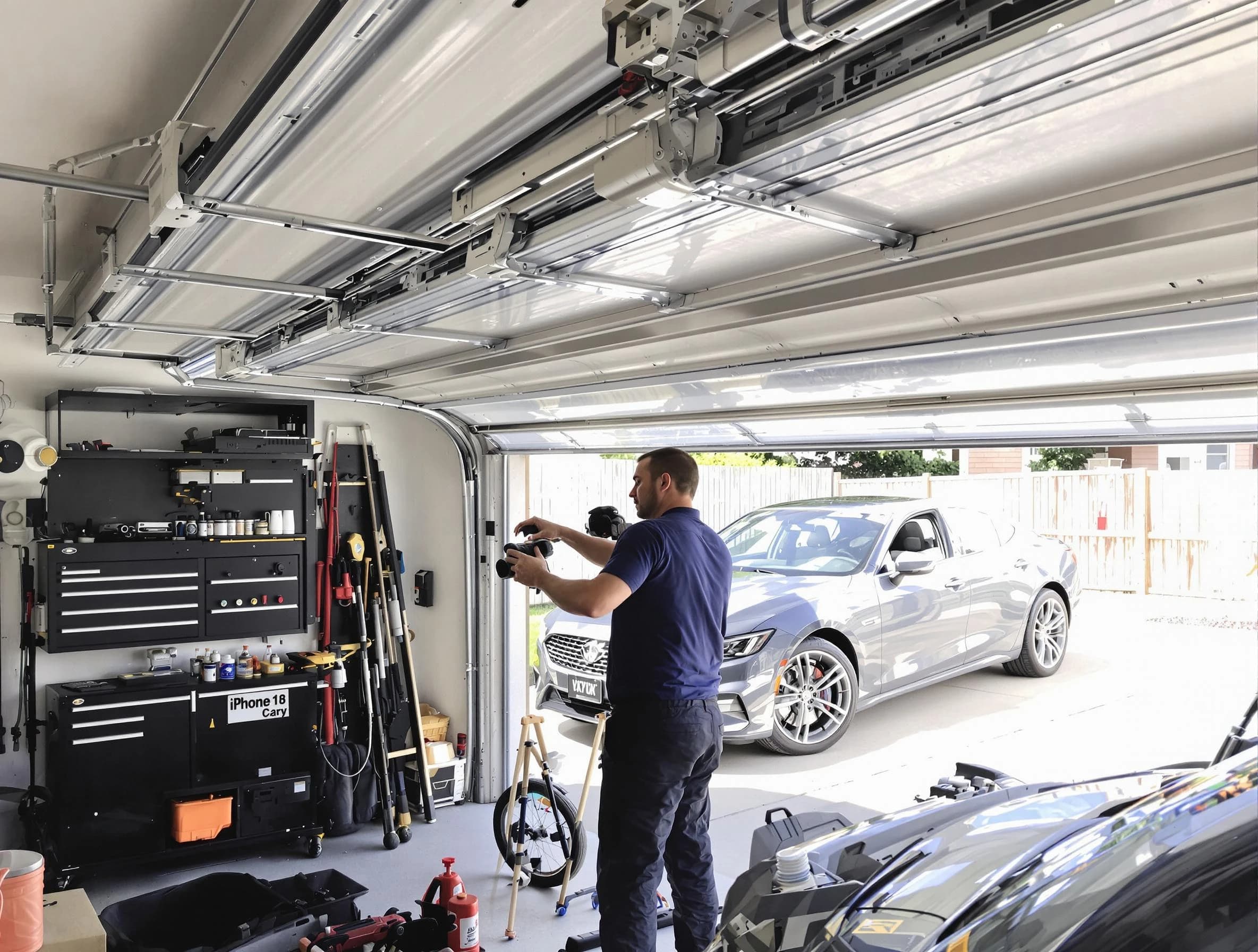 Cranford Garage Door Repair technician fixing noisy garage door in Cranford