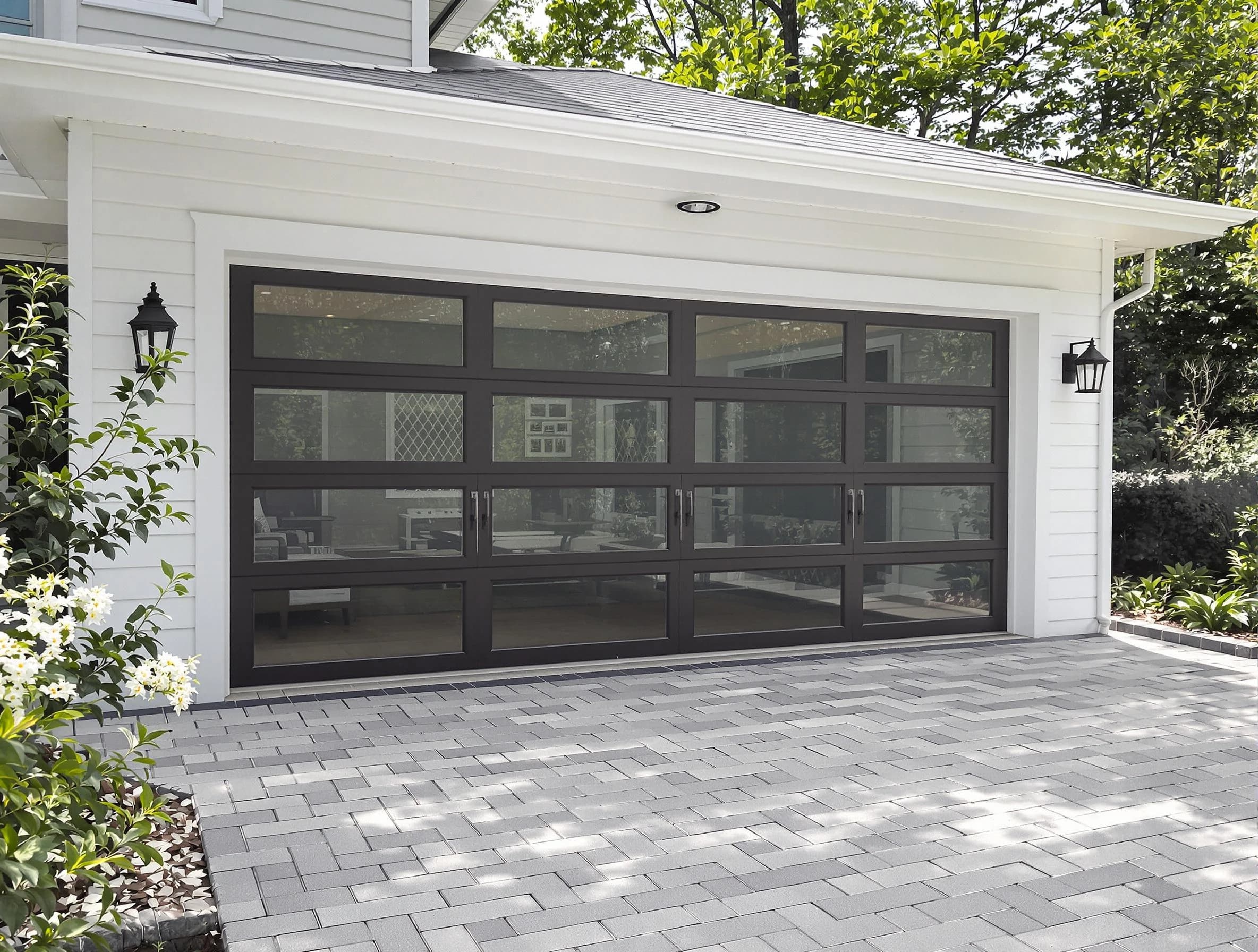 Cranford Garage Door Repair design specialist presenting custom garage door options to Cranford homeowner