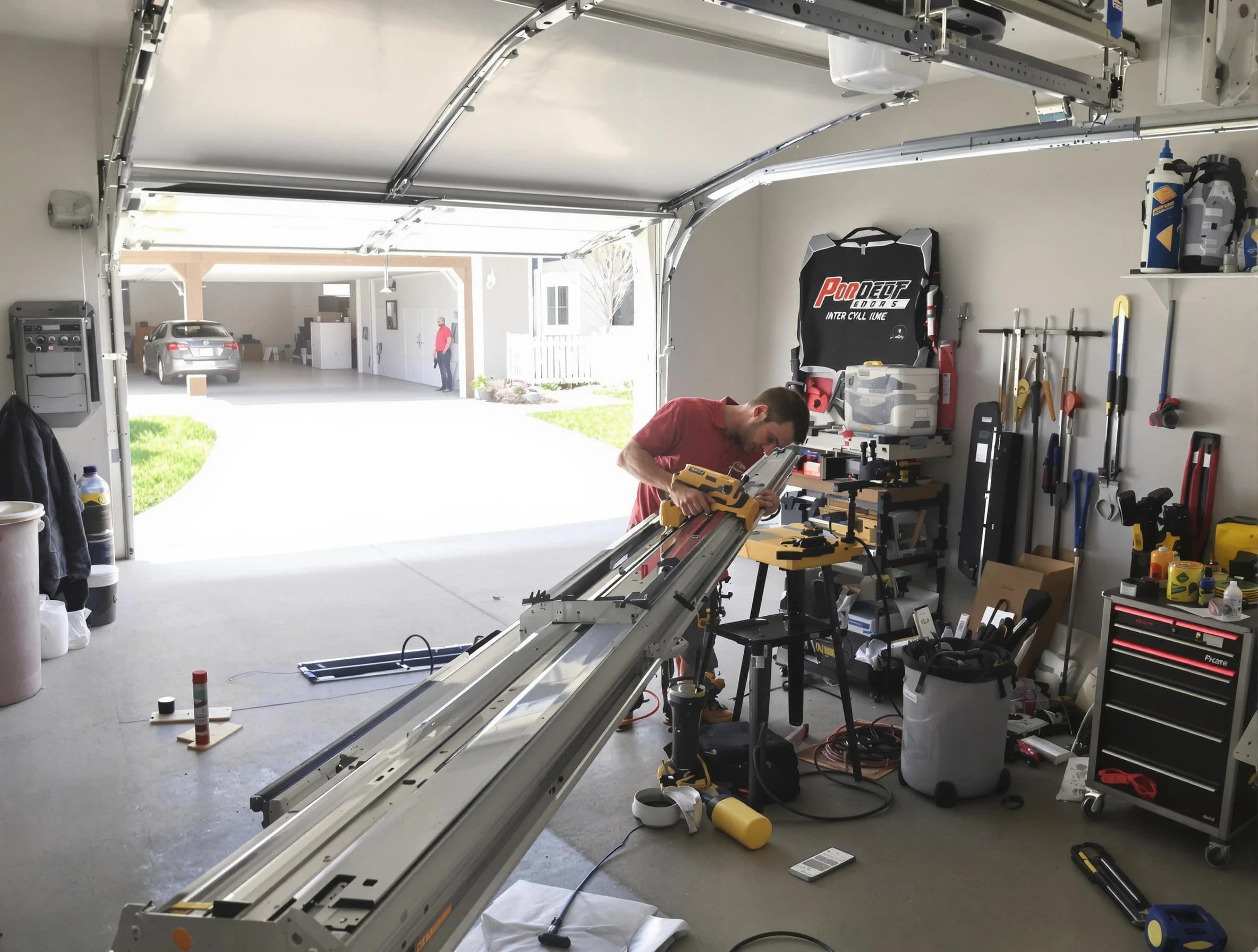 Cranford Garage Door Repair expert performing track repair in Cranford