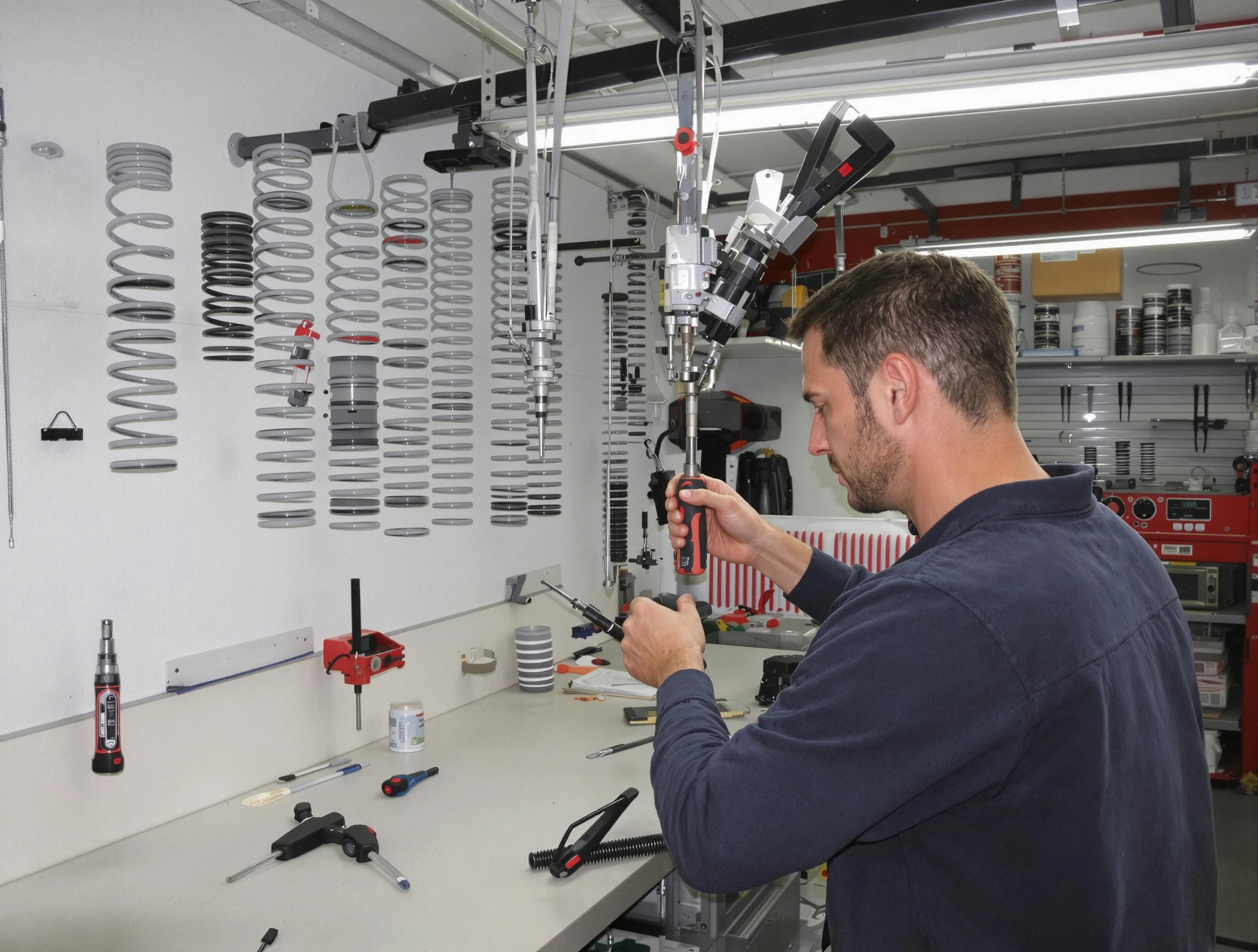 Cranford Garage Door Repair safety certified technician performing precision spring replacement in Cranford